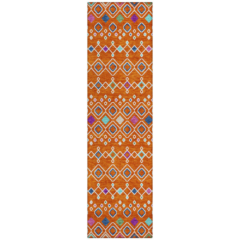 Aleighna Area Rug with Non-Slip Backing, Runner 2'3" x 7'6"