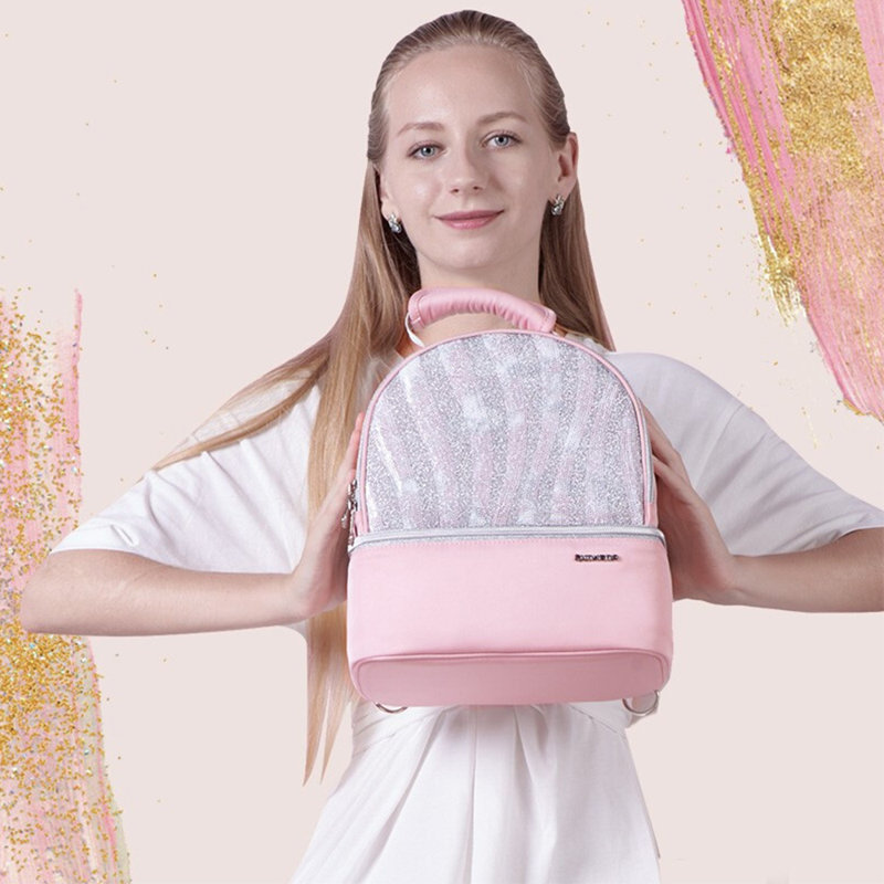 Sac isotherme à deux niveaux, jaune, Rose