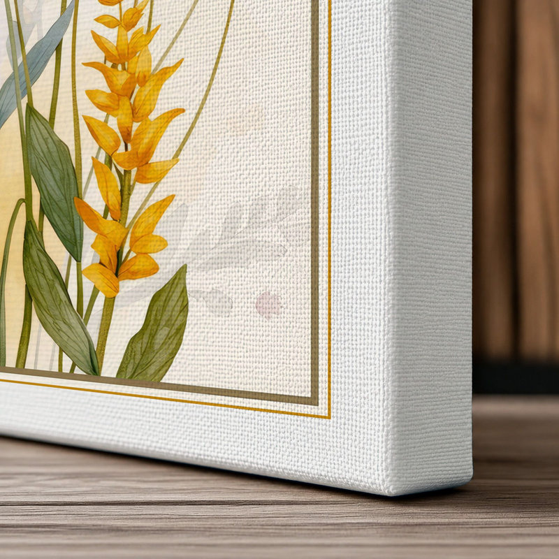 Wildflower Study Botanical - Wrapped Canvas, 24x16 - 61.0 x 40.6 cm, White Border