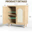 Console en rotin pour la salle à manger avec rangement réglable-1955285545