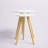 Whitcher Mid-Century Modern Nesting End Tables – Set of 2 Round Wood Side Tables (Cherry Wood Grain Finish)
