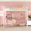 Full Metal Loft Bed With Desk And Shelve-6435009