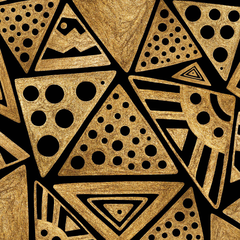 Papier peint géométrique triangles art déco