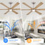 Ventilateur de plafond 6 pales en bois massif avec lumière DEL et télécommande Modern-1467555360-1455755808-1467555363
