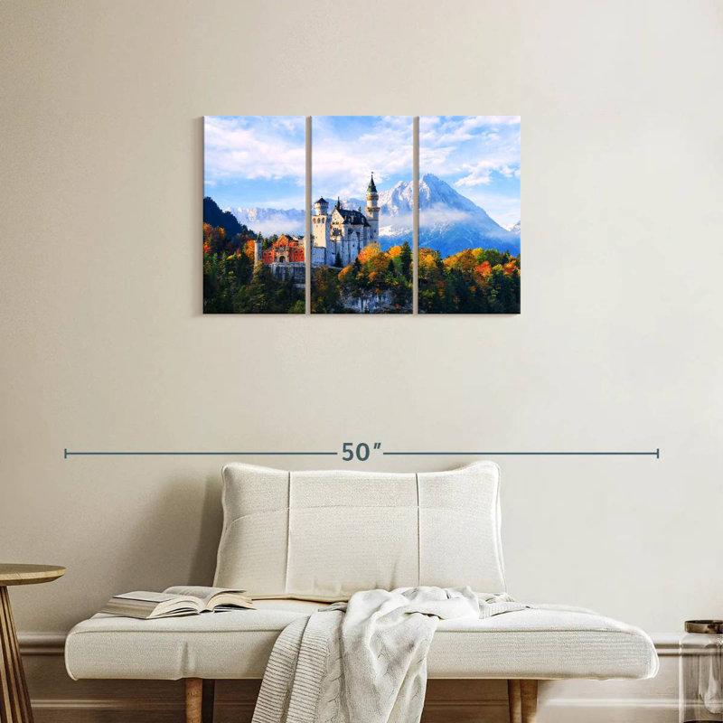 Lilie Neuschwanstein, château, Alpes bavaroises, H 20 po x l 33 po