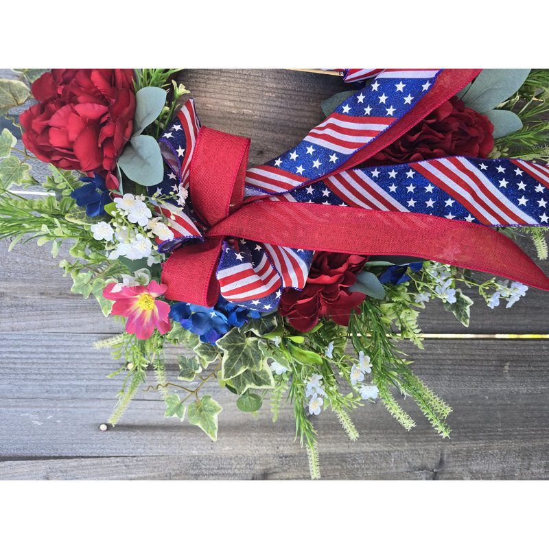 Patriotic Floral Wreath