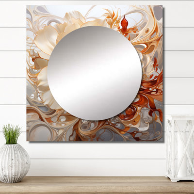 Eloiza - Miroir carré rose pour décoration murale