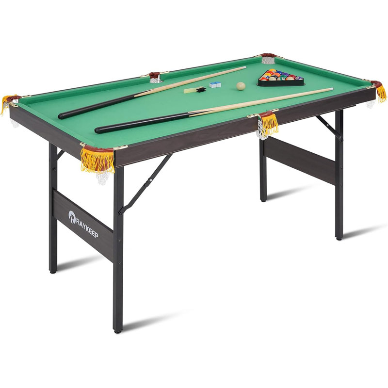 Table de billard portative 54 po RayChee, Vert / bois gris