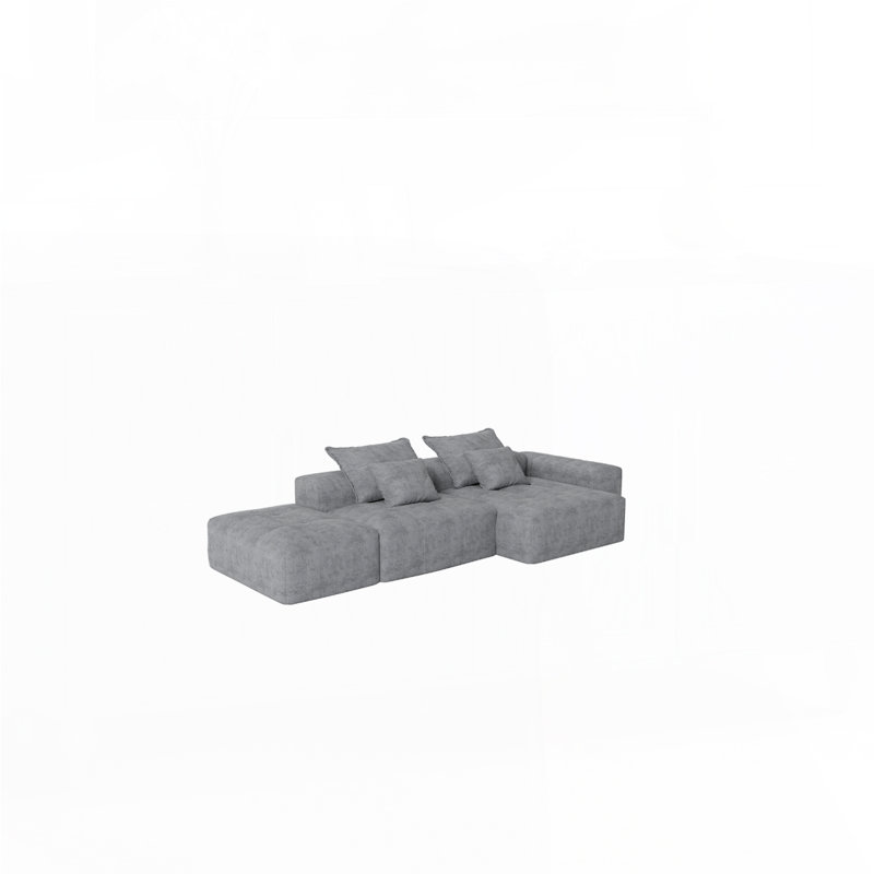 Canapé modulaire moderne, 3, Gris chenille