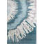 Tapis bleu lavable à motif circulaire-1057036702
