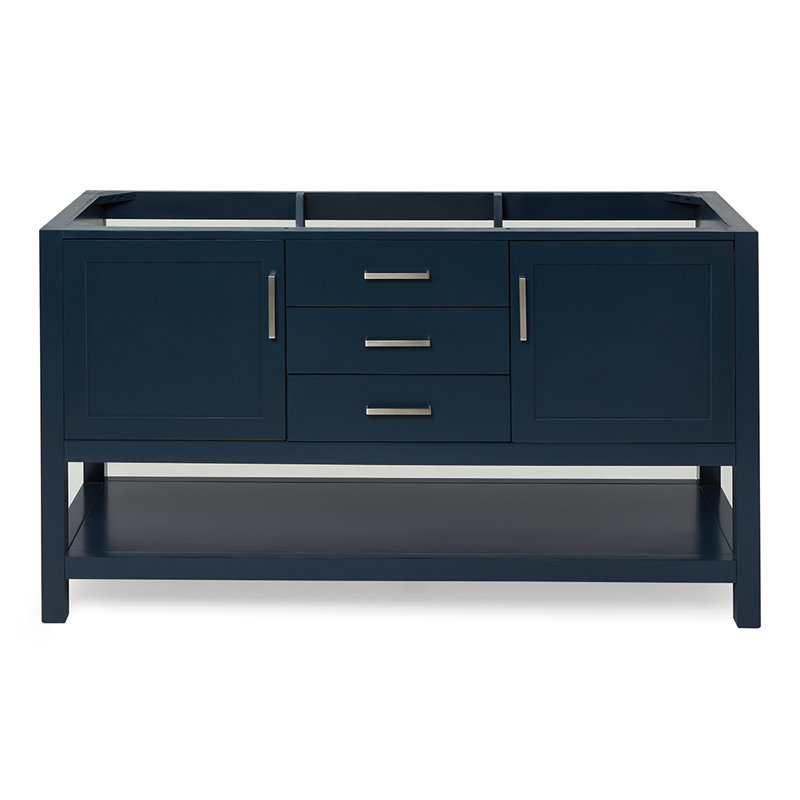 Bayhill 60'' W Single Bathroom Vanity Base, Midnight Blue