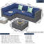 Ensemble de canapé modulaire 5 pièces avec coussins-794153594-798203216
