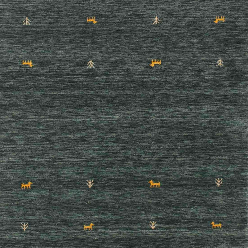 Tapis olive / gris Delora, Carré 6 pi