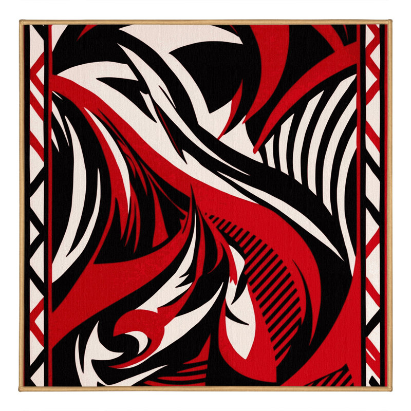 Tapis abstrait Abstract Inferno, Carré 6 pi