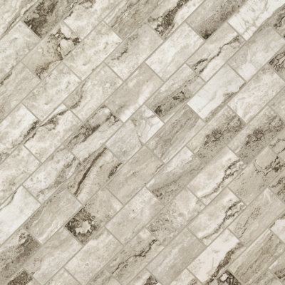 Beraldi 2 in. x 4 in. Polished Porcelain Mosaic Floor and Wall Tile