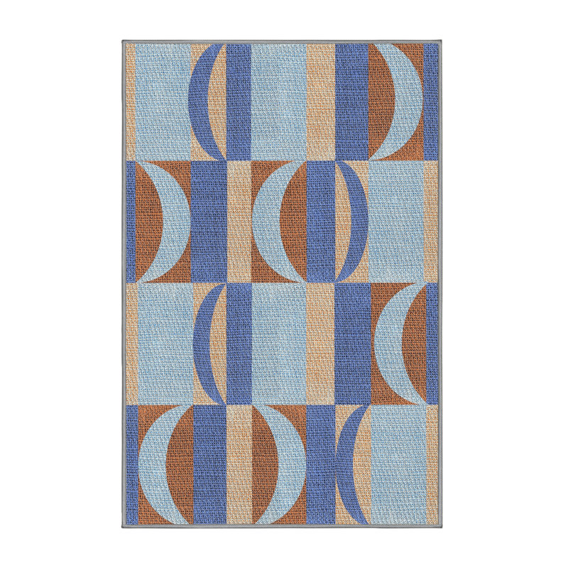 Geometric Indoor Rug, Rectangle 7' x 9'