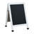 30" x 20" Magnetic A-Frame Chalkboard with Chalk and Eraser - White