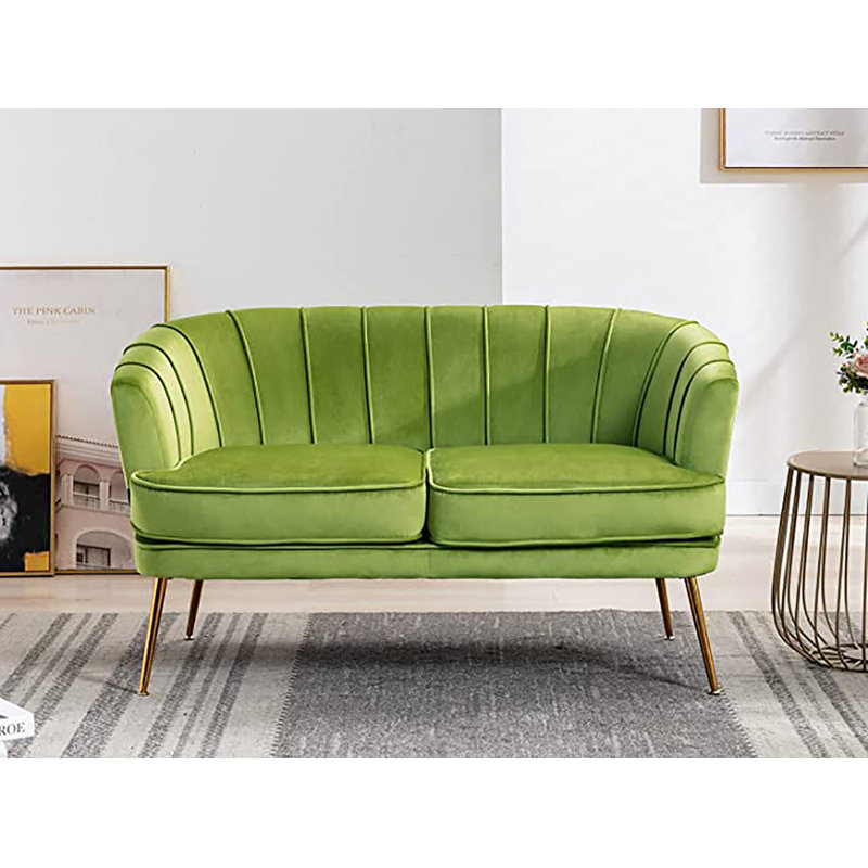 Ledgerwood Velvet Armchair, Green Velvet