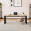 Bureau double 78,74 "pour 2 personnes, poste de travail industriel avec structure en métal robuste-763919661