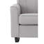 Chaise berçante en lin Denzell gris clair