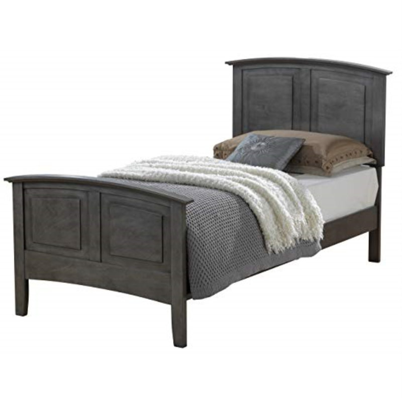 Chene Low Profile Bed, Twin, Gray