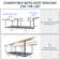 Mashiya Steel Height -Adjustable Ceiling Mounted Rack