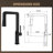 Modern Matte Black Single Handle Kitchen Faucet with Pull Out Sprayer and LED Temperature Display-99113324