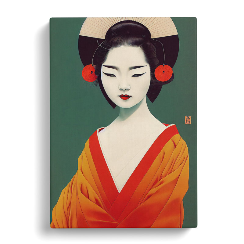 XV1022-4277X Sublime Geisha - Print, Wrapped Canvas, No Matte, 50cm H x 35cm W