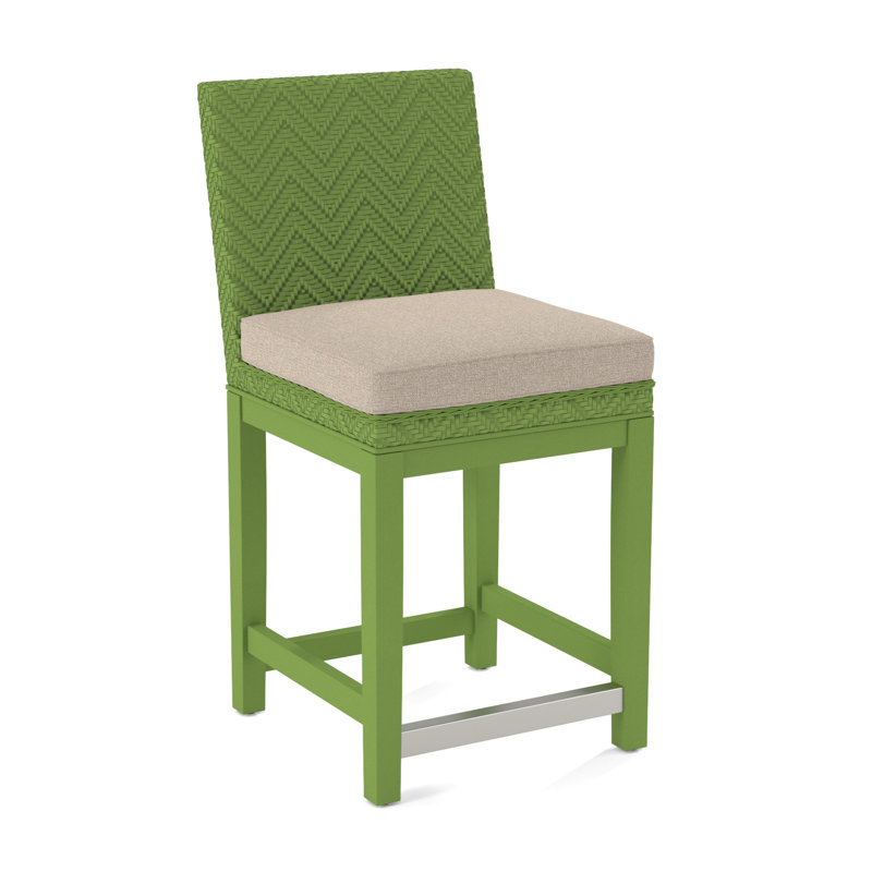 Upholstered Stool, Eggshell Crypton Performance; 0884-93, Celery Finish