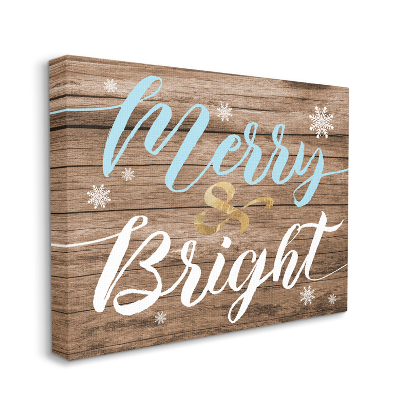 « Merry Christmas » et « bright festive » par Daphne Polselli-impression d’art graphique, Toile tendue