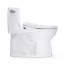 TOTO Ultramax WASHLET+ S7A One-Piece Elongated 1.6 GPF Universal Height Toilet with CEFIONTECT, Cotton White - MW6084736CSFG#01