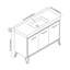 Meuble-lavabo simple 48 po avec plateau en résine Lunea-787799537