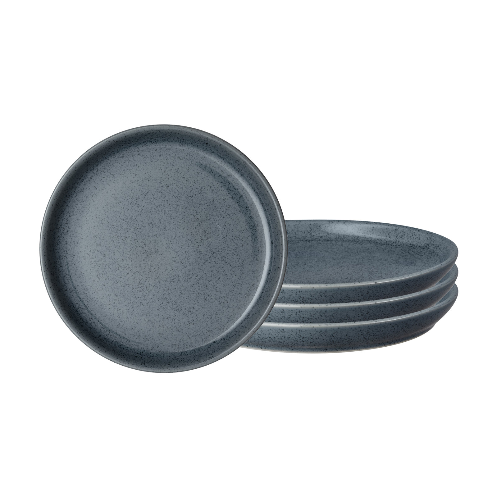 Dark Grey Speckle Coupe Medium Plates