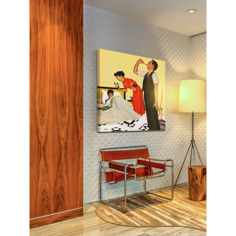 24" x 24" Midcentury Canvas Print with Sustainable Wood Frame