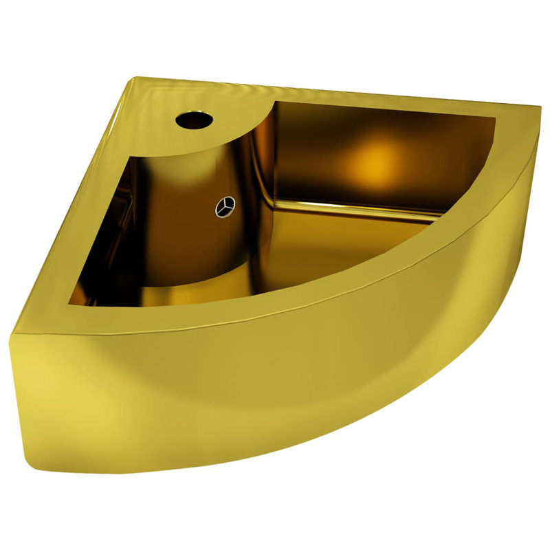 Fairmont Park Westhoughton Ceramic Specialty Sink with Overflow, Gold