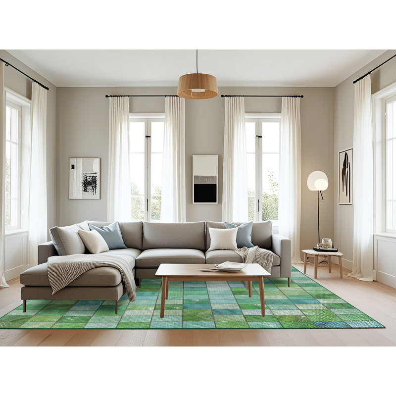 Tapis vert/bleu, Rectangle 8 pi x 12 pi