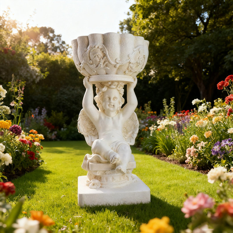Sculpture de jardin ange 19,8 po