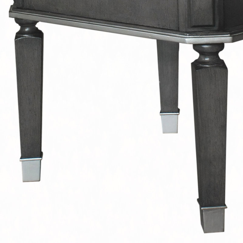 Charcoal & Light Gray Finish End Table