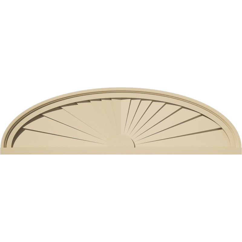 Fronton en uréthane Elliptical Signature, brun clair apprêté, 36 po x 10 po x 2 po, Aucune, Rayons de soleil
