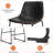 Counter Height Bar Stools Set of 4, 26 inch Leather Barstools Modern Bar Stools with Back, Counter Stool Armless Bar Chairs with Metal Legs, Footrest-73857810