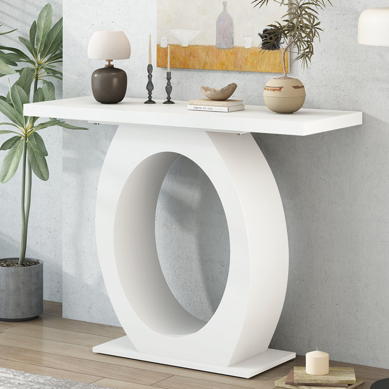 Console moderne 39,43 po Criss-Cross, Beige
