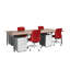 Bureau double Series A pour 4, 57 po, gris anthracite + chêne naturel-106736011-106736019