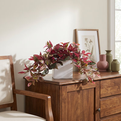 Karas Faux Tradescantia Plant in Ceramic Vase