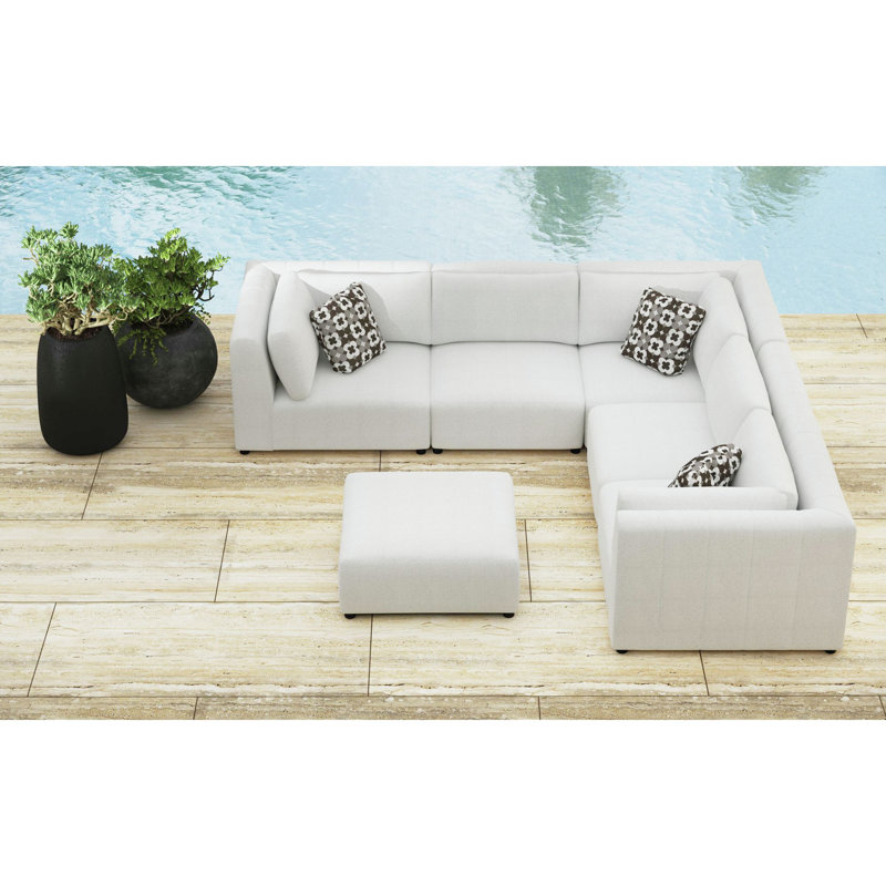 Tabor Modular Ottoman - Olefin Beige