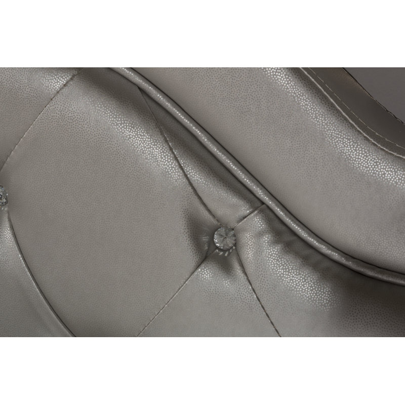 Tête de lit tapissier Keltner, Argent, Simple