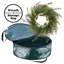 Couronne de devant et sac de rangement - Couronne de fougère artificielle de 21 pouces et fourre-tout à fermeture à glissière avec poignées - Décor de verdure maison de campagne