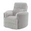 Fauteuil inclinable et pivotant gris en velours côtelé