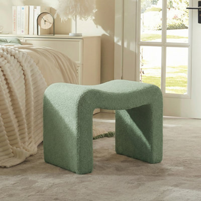 Catargiu Teddy Fleece Upholstered Ottoman