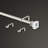 Mode Premium Collection 1 1/8 in Diameter Wall Mounted Rod Set with Clear Square Finials-63562232-63562231