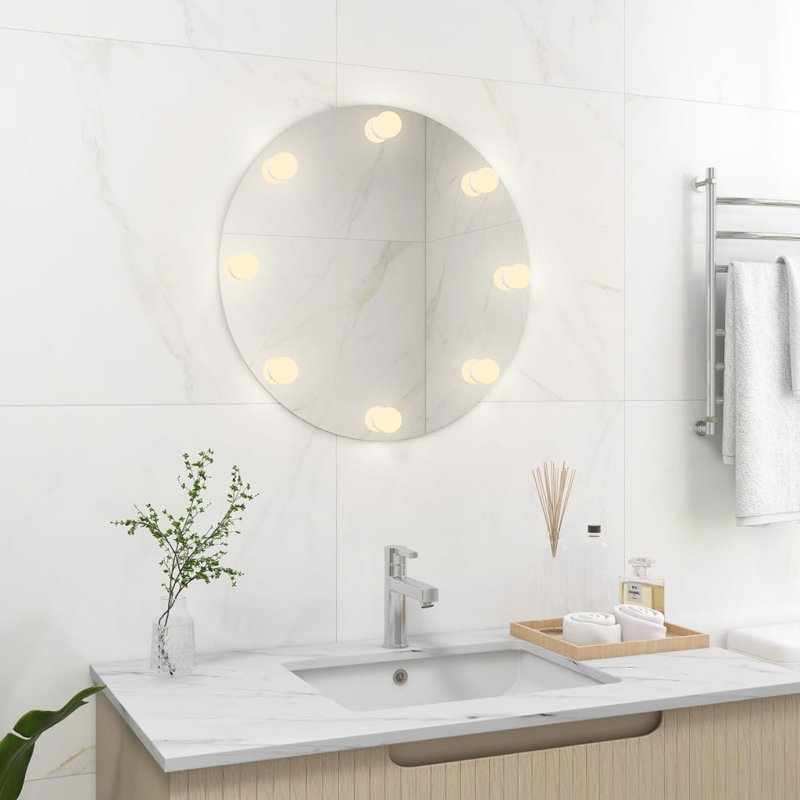 Birjesh Flat Wall Mirror, 60cm H x 60cm W